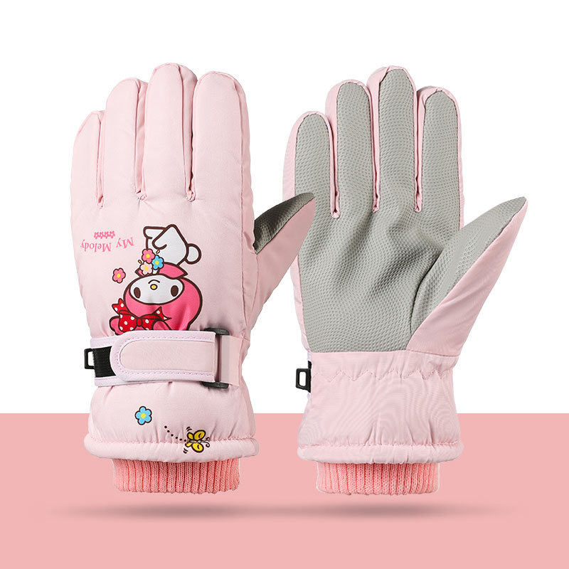 Waterproof Mitten Ski - Melody Kuromi Winter Children Fleece Gloves