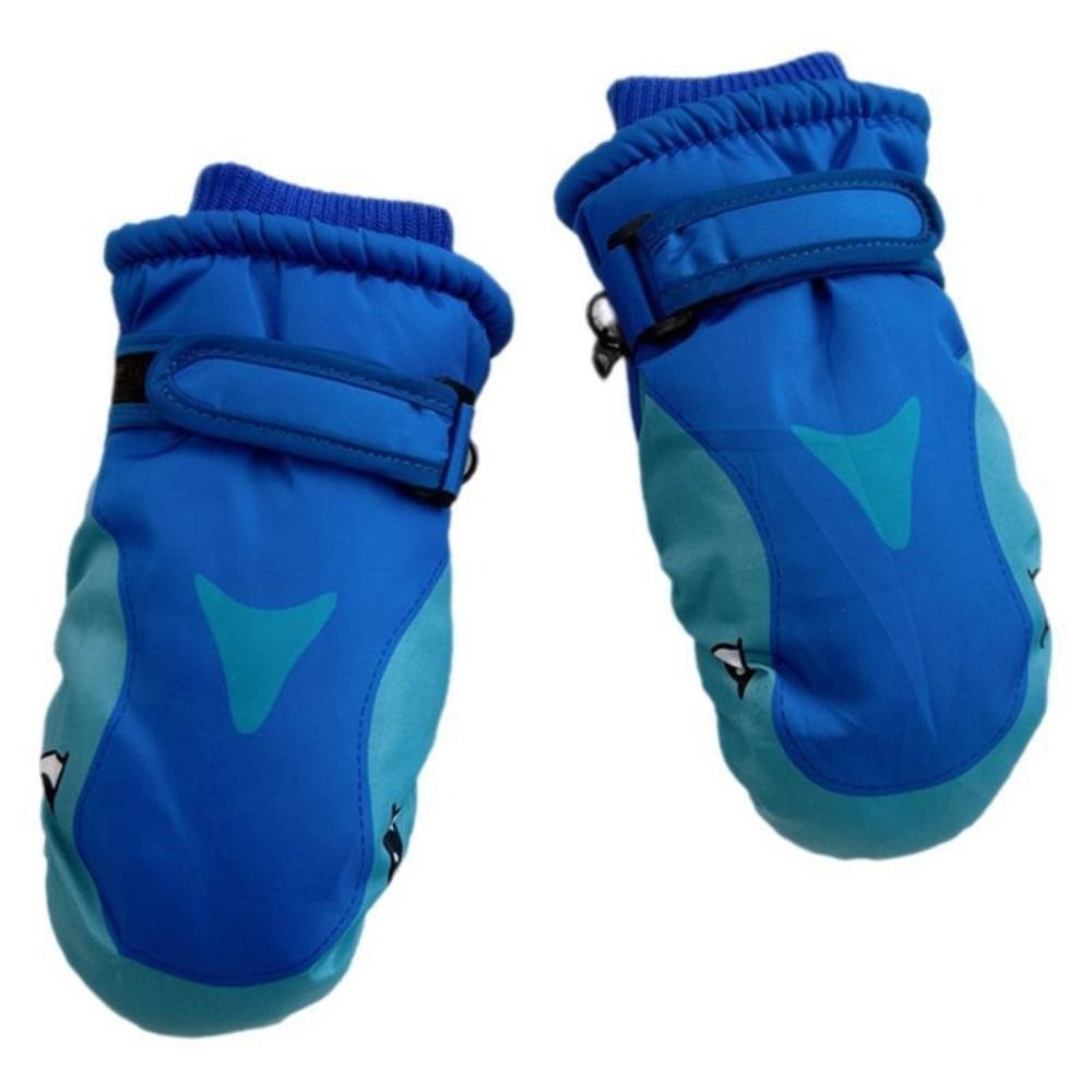 Waterproof Mitten Ski - Cartoon Children Ski Gloves Warm Shark