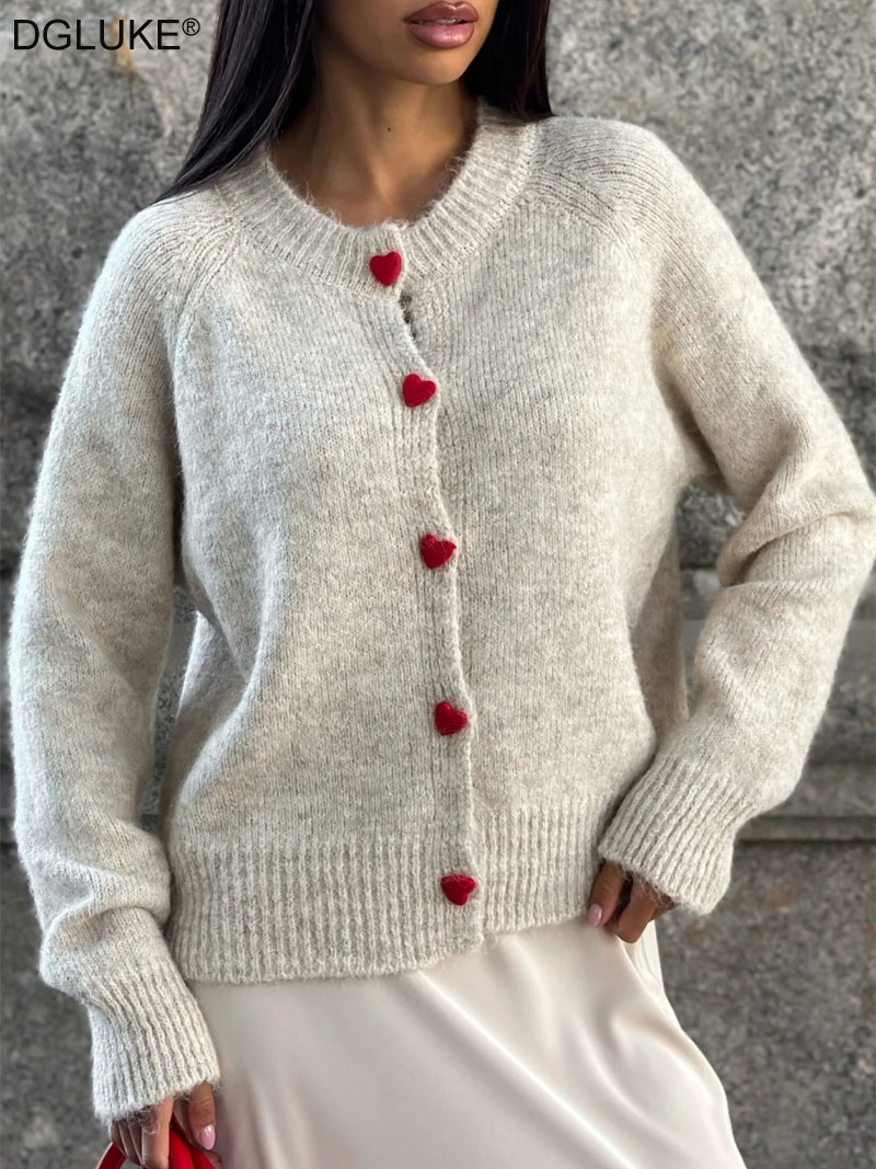 Winter Clothing Zara - DGLUKE Crew Neck Knit Cardigan For