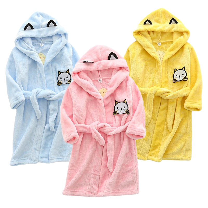 Kids Cartoon Cat Robes New Win - Winter Clothing Baby Boy review and price