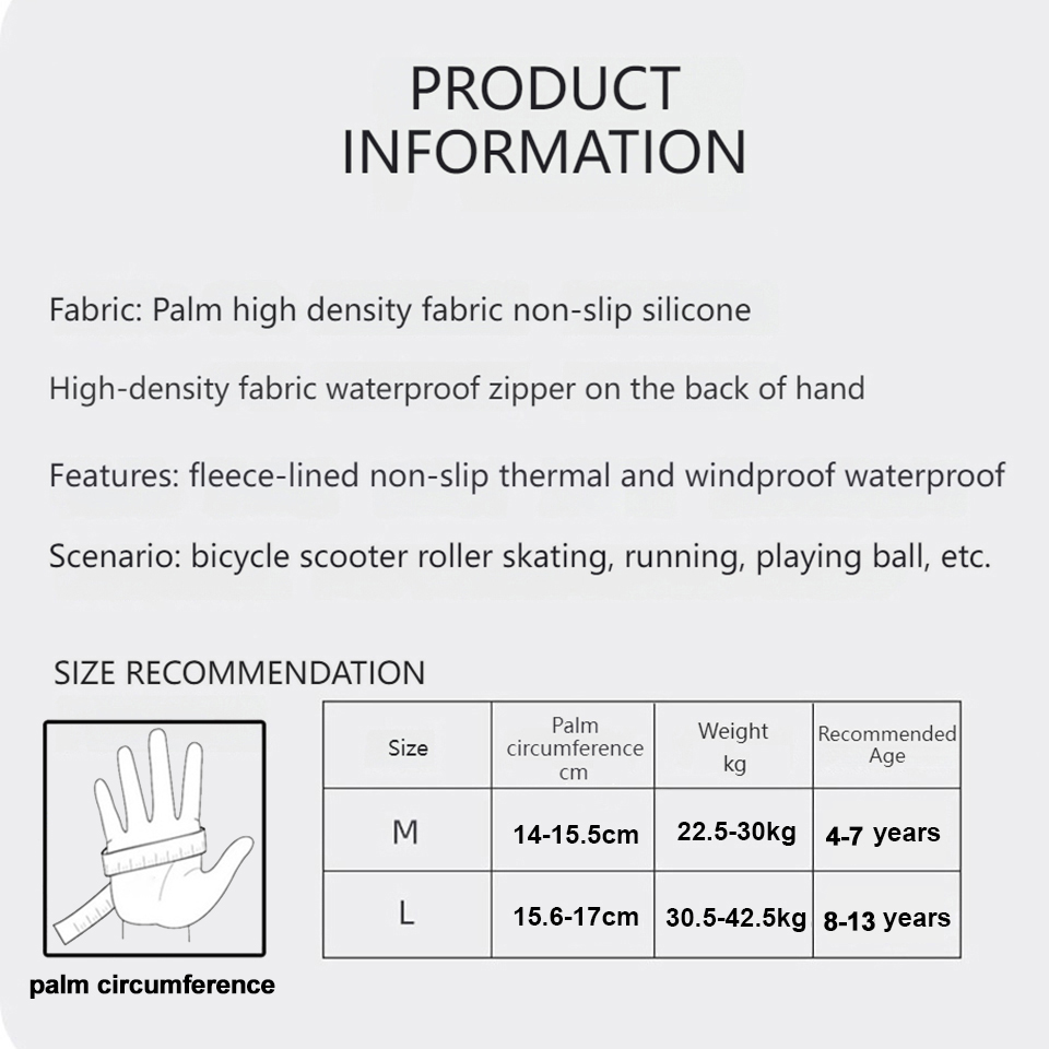 GTUBIKE Children's Gloves Warm - Waterproof Mitten Ski review and price