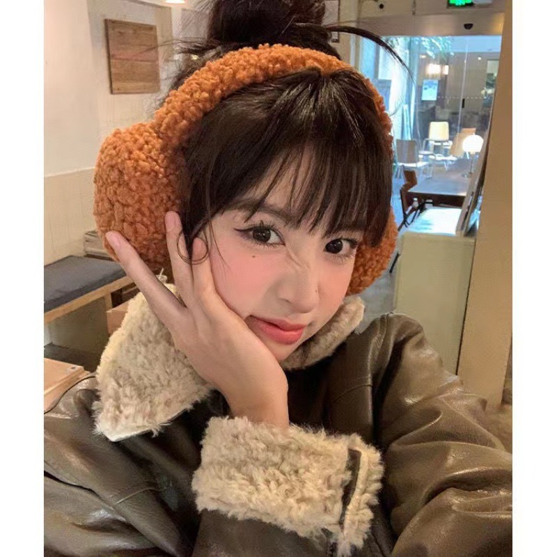 Minimalist Lambswool Plush Ear - Winter Clothing Earmuffs review and price
