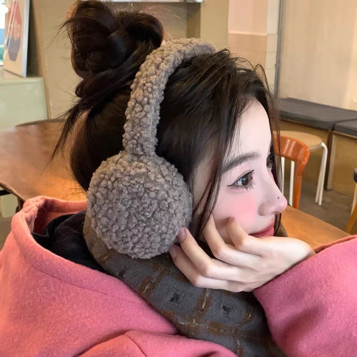 Minimalist Lambswool Plush Ear - Winter Clothing Earmuffs review and price