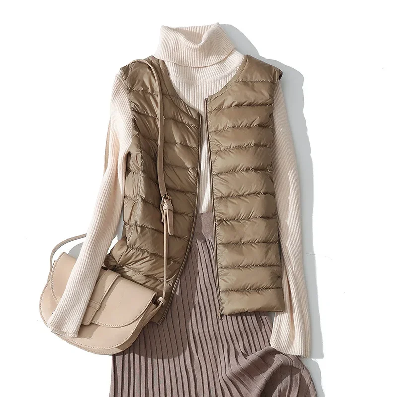 8 Colors Women Sleeveless Zipp - Down Vest Ultralight review and price