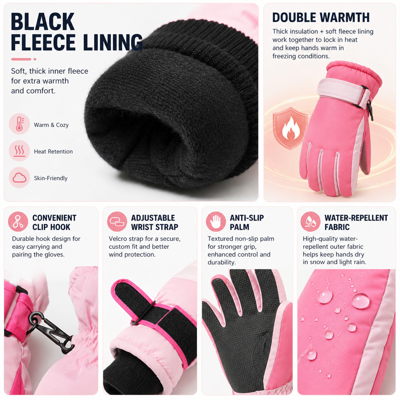 Kids Winter Ski Gloves Waterpr - Waterproof Mitten Ski review and price