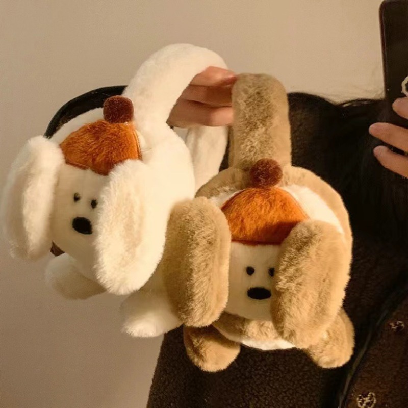 Cute Cartoon Puppy Earmuffs Wi - Winter Clothing Earmuffs review and price