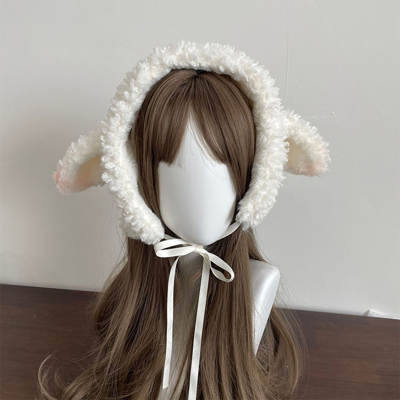 Winter White Plush Sheep Warm  - Winter Clothing Earmuffs review and price