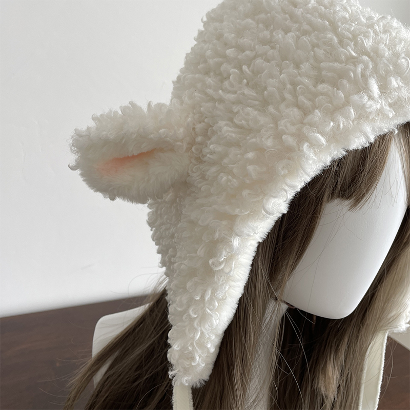 Winter White Plush Sheep Warm  - Winter Clothing Earmuffs review and price