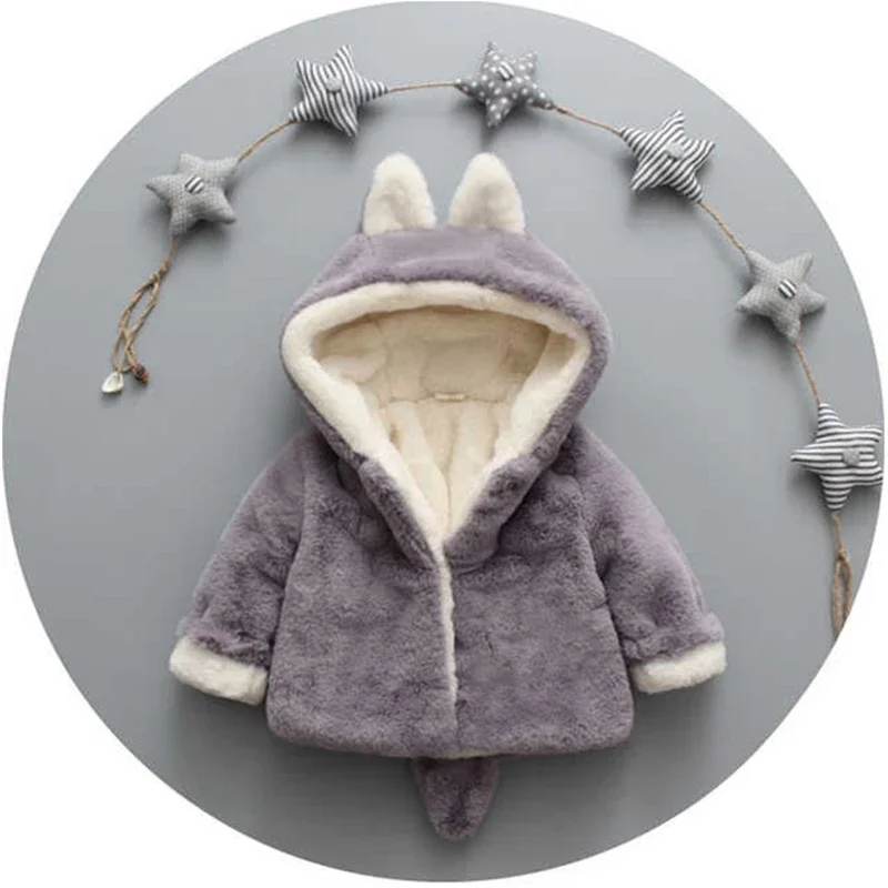 Cute Cat Ears Plush Baby Jacke - Winter Clothing For Babies review and price