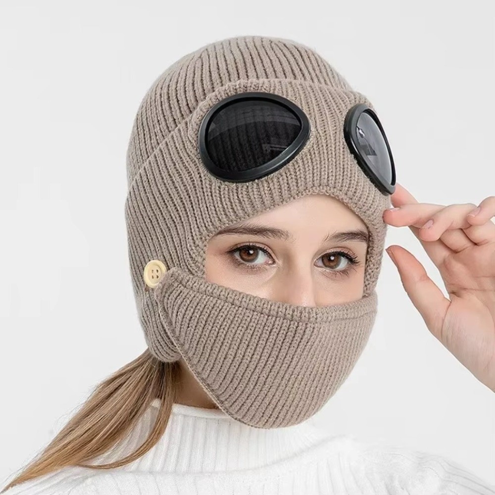 Fleece-lined Warm Woolen Hat w - Winter Clothing Earmuffs review and price