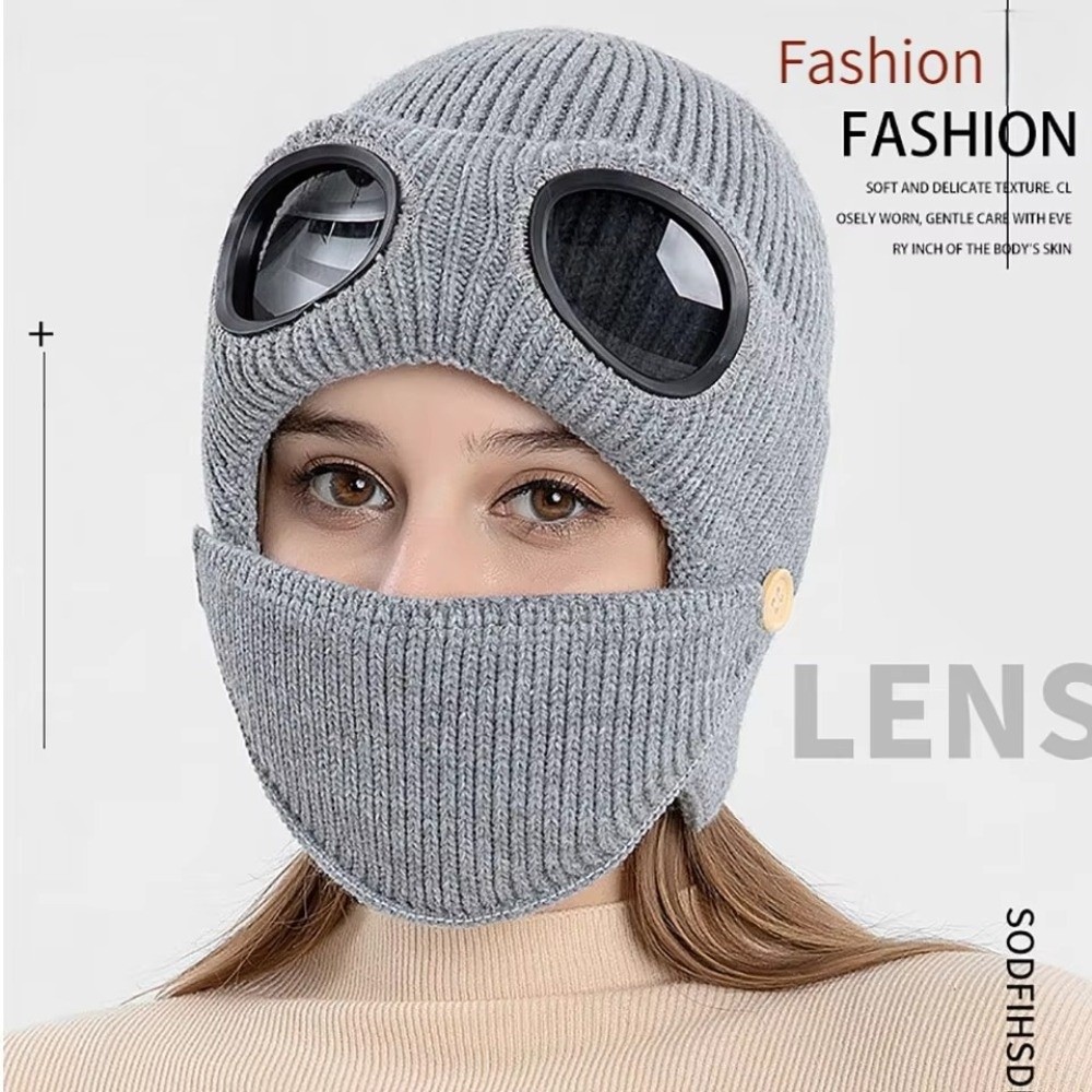 Fleece-lined Warm Woolen Hat w - Winter Clothing Earmuffs review and price